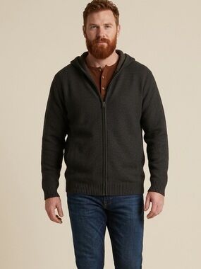 NWT PX Clothing - Men’s Navy Blue Full Zip Hooded Sweater Hoodie - Size XXL